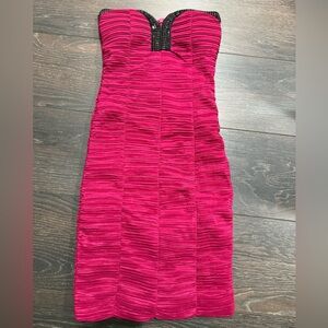 Elegant Strapless Pink Dress